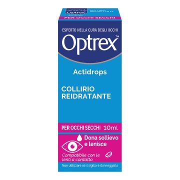 Collirio reidratante occhi secchi optrex actidrops 10 ml