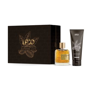 Les perles d'orient suberbe cafe' kit composto da bodywash 100ml + eau de toilette 100ml + pochette