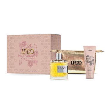 Les perles d'orient royal tiare' kit composto da bodywash 100ml + eau de toilette 100ml + pochette