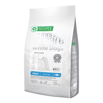 Nature's protection superior care dog white grain free herring adult small breed 1,5 kg