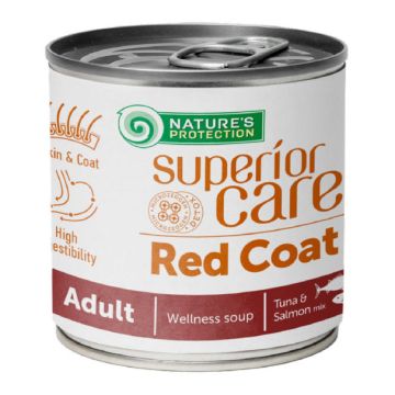 Nature's protection superior care dog soup red coat adult all breed salmon+tuna 140 ml Nature's protection superior care dog soup red coat adult all breed salmon+tuna 140 ml