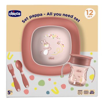 Chicco set pappa 12m+ rosa
