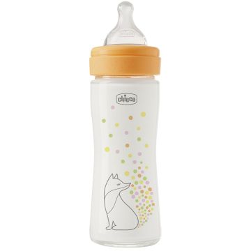 Chicco biberon perfect glass girl silicone da 240 ml