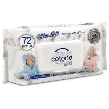 Dermacotone baby salviettine con infuso di crema 72 pezzi