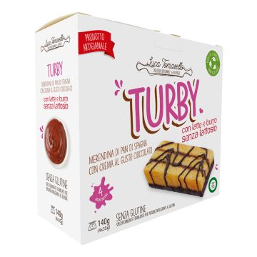 Turby merendina pan di spagna con crema cioccolato 4 pezzi da 35 g