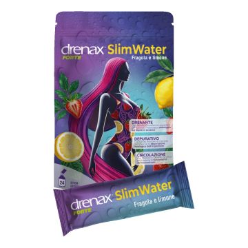 Drenax forte slim water fragola e limone 24 bustine granulati effervescenti