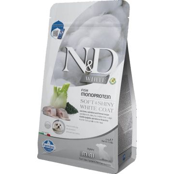 N&d white dog seabass spirulina fennel puppy mini 1,5 kg