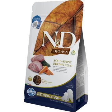 N&d brown dog lamb spirulina carrot puppy med max 2 kg
