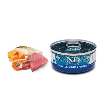 N&D Cat Ocean Codfish & Shrimps & Pumpkin Kitten 80 G