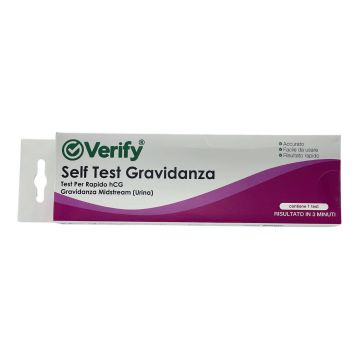 Test rapido verify hcg gravidanza autodiagnostico determinazione qualitativa gonadotropina corionica umana nell'urina umana mediante immunocromatografia