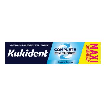 Kukident Complete Crema Adesiva Per Dentiere Totali e Parziali Sapore Fresco 70g