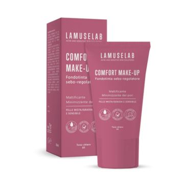 Lamuselab comfort make-up fondotinta seboregolatore tono chiaro