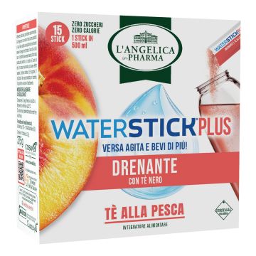 L'angelica waterstick plus drenante te' pesca 15 stick da 2,5 g