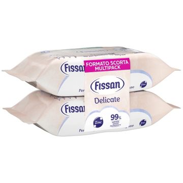 Fissan salviette delicate new bipack 70 pezzi