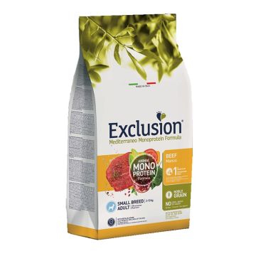 Exclusion mediterraneo monoprotein noble grain adult beef small 7 kg
