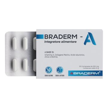 Braderm a 30 compresse 500 mg senza glutine senza lattosio