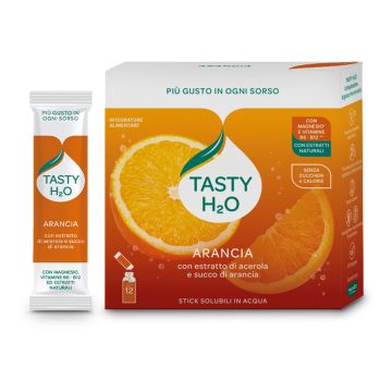Tasty h2o arancia 12 stick da 2,5 g
