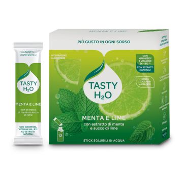 Tasty h2o menta e lime 12 stick da 2,5 g