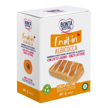 Bonta' vostra fruit in merendina di pan di spagna con farcitura all'albicocca 4 pezzi x 40 g