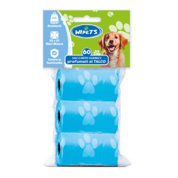 Wipets easy sacchetti igienici per animali 60 pezzi