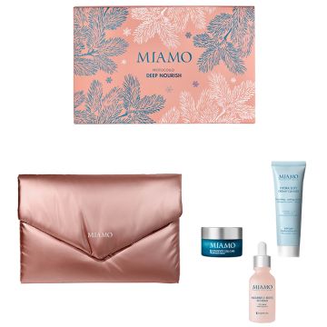 Miamo Cofanetto Protocollo Deep Nourish 1 Hydra Soft Creamy Cleanser 50 ml + 1 Nourish 3-biotic rich serum 30 ml + 1 Longevity Cell-care Deep Balm Cream 10 ml