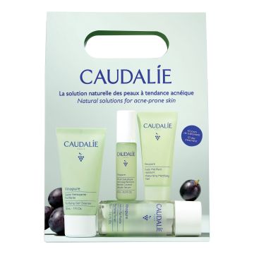 Vinopure starter kit 1 gel detergente purificante 30 ml + 1 lozione purificante 50 ml + 1 siero salicilico anti-imperfezioni 10 ml + 1 fluido idratante 15 ml