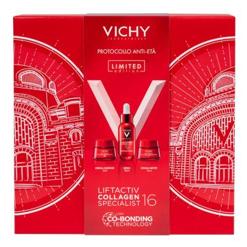 Liftactiv collagen specialist 16 box natale 2025 1 bonding serum 30 ml + 1 crema giorno 15 ml omaggio + 1 crema notte 15 ml omaggio