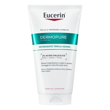 Eucerin Dermopurifyer Oil Control Gel Detergente Viso Tripla Azione 150 ml