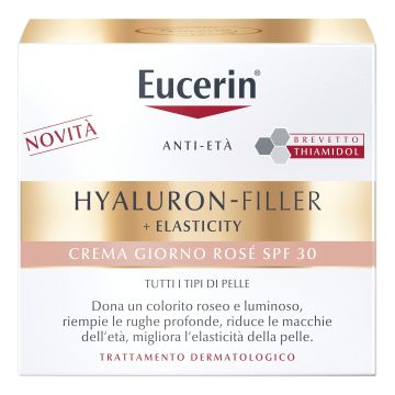 Eucerin hyaluron-filler + elasticity crema giorno rose' spf30 ricarica 50 ml