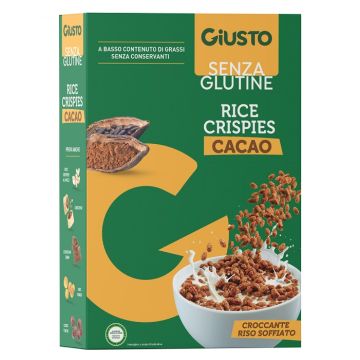 Giusto senza glutine rice crispies cacao 200 g