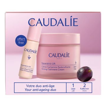 Caudalie Resveratrol Lift Cofanetto Crema Ridensificante 50 ml + Siero Liftante Viso 10 ml Caudalie Resveratrol Lift Cofanetto Crema Ridensificante 50 ml + Siero Liftante Viso 10 ml