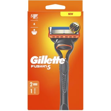 Gillette fusion5 rasoio manual + 2 ricariche lamette