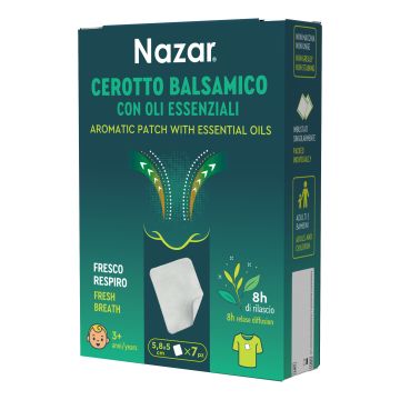 Nazar Cerotto Balsamico con Oli Essenziali da Applicare sugli Abiti 7 Cerotti