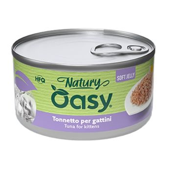 Oasy wet cat natury soft jelly tonnetto per gattini lattina 85 g