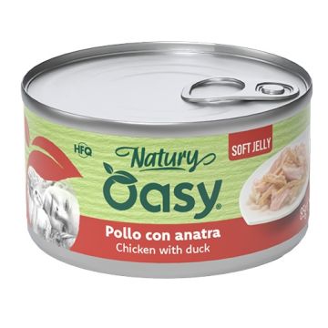 Oasy wet cat natury soft jelly pollo con anatra lattina 85 g