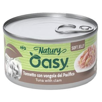 Oasy wet cat natury soft jelly tonnetto con vongole lattina 85 g