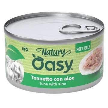 Oasy wet cat natury soft jelly tonnetto con aloe lattina 85 g
