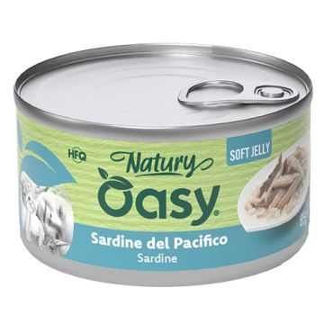 Oasy wet cat natury soft jelly sardine lattina 85 g