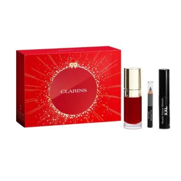 Clarins value set lip oil xmas 25 lip comfort oil 03 7 ml + mascara wonder volume xxl 01 3 ml + crayon khol 0,39 g
