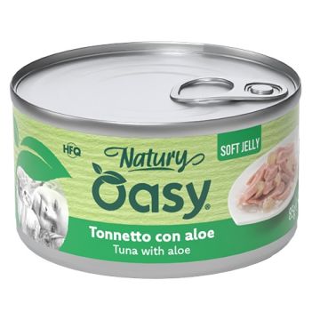 Oasy wet cat natury soft jelly tonnetto con aloe lattina 150 g