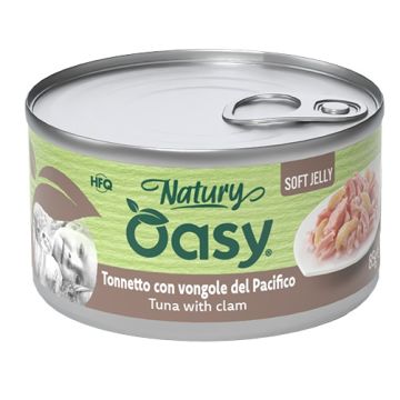 Oasy wet cat natury soft jelly tonnetto con vongole lattina 150 g