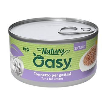 Oasy wet cat natury soft jelly tonnetto per gattini lattina 150 g