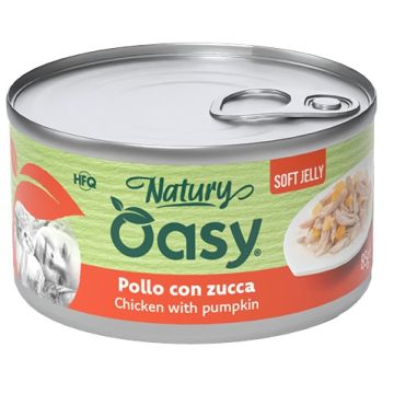 Oasy wet cat natury soft jelly pollo con zucca lattina 150 g