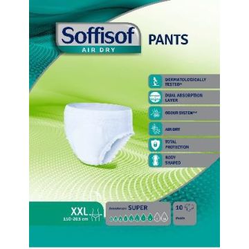 Pannolone per incontinenza soffisof air dry xxl super 10 pezzi