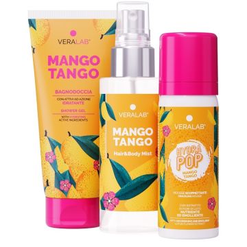 Veralab kit body mango tango 1 pochette + 1 bagnodoccia + 1 acqua profumata + 1 hydra pop