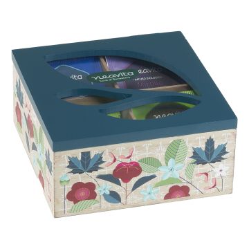 Neavita cofanetto legno bio azzurro 20 filtri tisane assortite