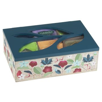 Neavita cofanetto legno bio azzurro 30 filtri tisane assortite