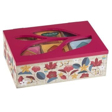 Neavita Cofanetto Legno Bio Rosa 30 Filtri Tisane Assortite