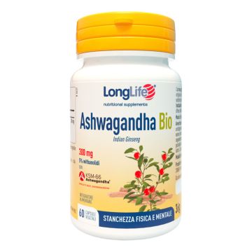 Longlife ashwagandha bio 5% 300 mg 60 capsule vegetali