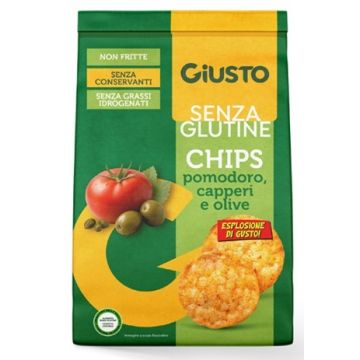Giusto senza glutine chips pomodoro capperi e olive 40 g